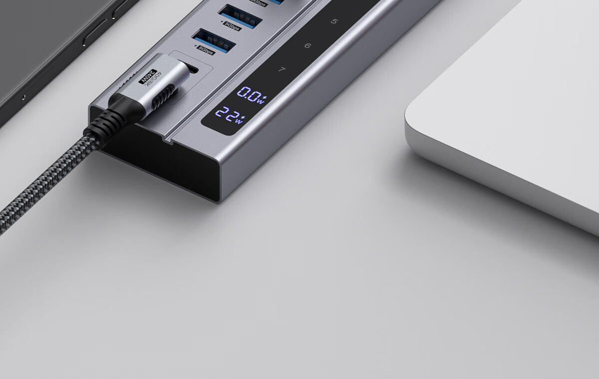 Хаб Hagibis Type-C, док-станция 9-в-1 с PD зарядкой, USB 3.1/3.0/2.0, HDMI, Ethernet, SD/TF кардридер, аудиовыход, для MacBook и других ноутбуков