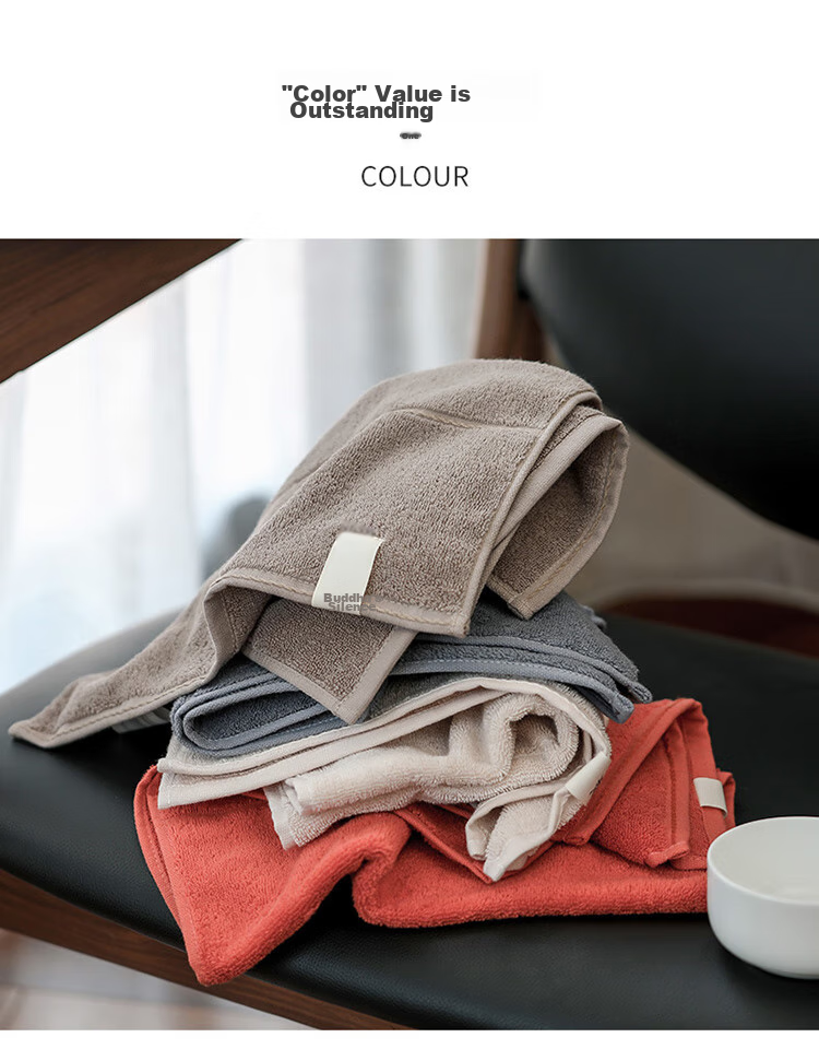 Набор полотенец Sanli Pure Cotton, 4 шт., из чистого хлопка, впитывающие, мягкие, размер 34x76 см, цвет [A Class Xinjiang Cotton] Plain Color