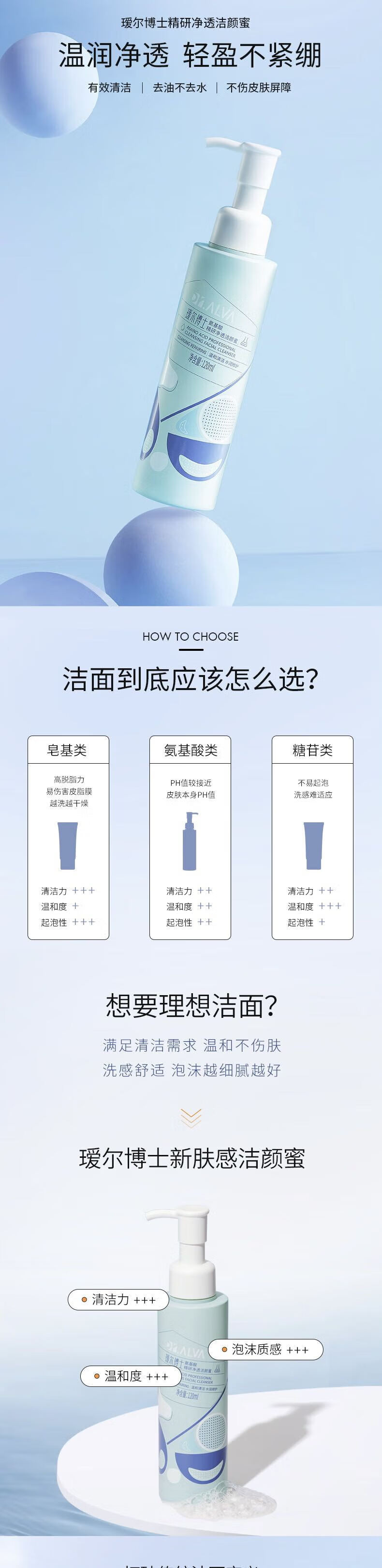 瑷尔博士护肤组益生菌水乳+洁颜蜜Ⅱ型保湿平衡清洁控油锁水油皮清爽款