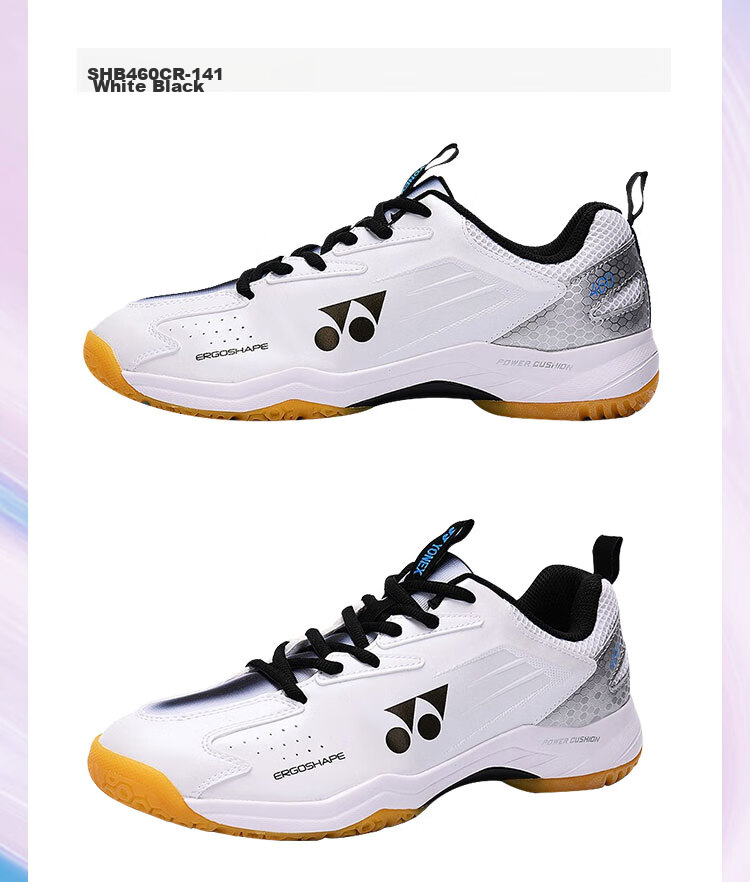 Кроссовки для бадминтона Yonex SHB460CR, унисекс, белые с черным, размер 37