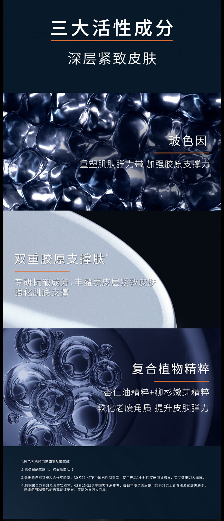 欧莱雅男士爽肤水 水凝露持久补水保湿 控油清爽不油腻 剃须后护理 水能爽肤水130ml（清爽补水）
