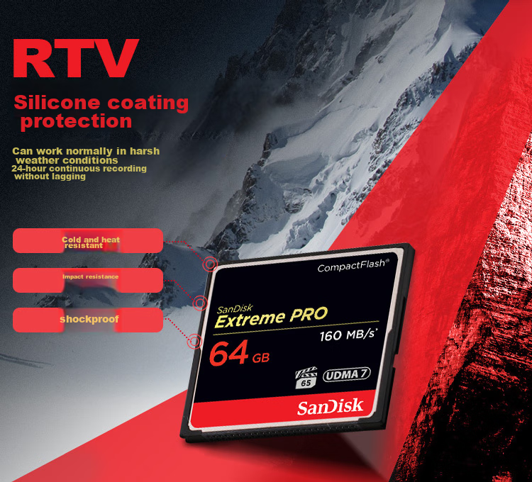 Карта памяти SanDisk 64GB CF, Ultimate Ultra-Fast, UDMA-7, скорость чтения 160 МБ/с, скорость записи 150 МБ/с