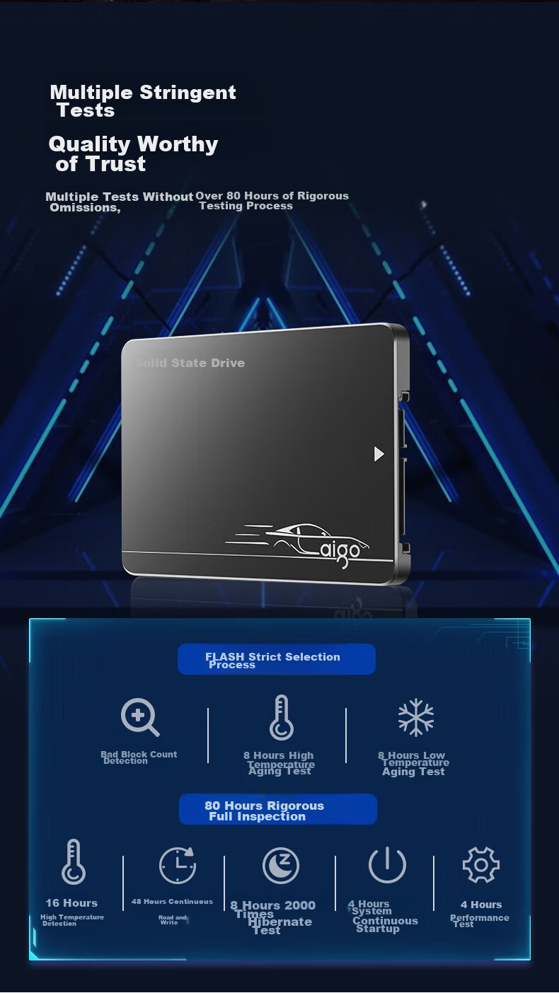 SSD накопитель Aigo S500, 512 ГБ, SATA III, 2.5 дюйма