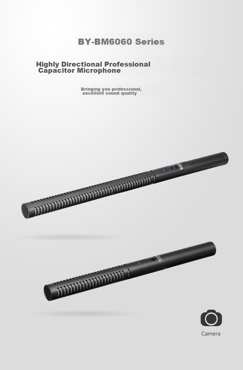 BOYA BM6060L Направленный микрофон для камеры, интервью, прямых трансляций, профессиональный микрофон для записи звука с удочкой