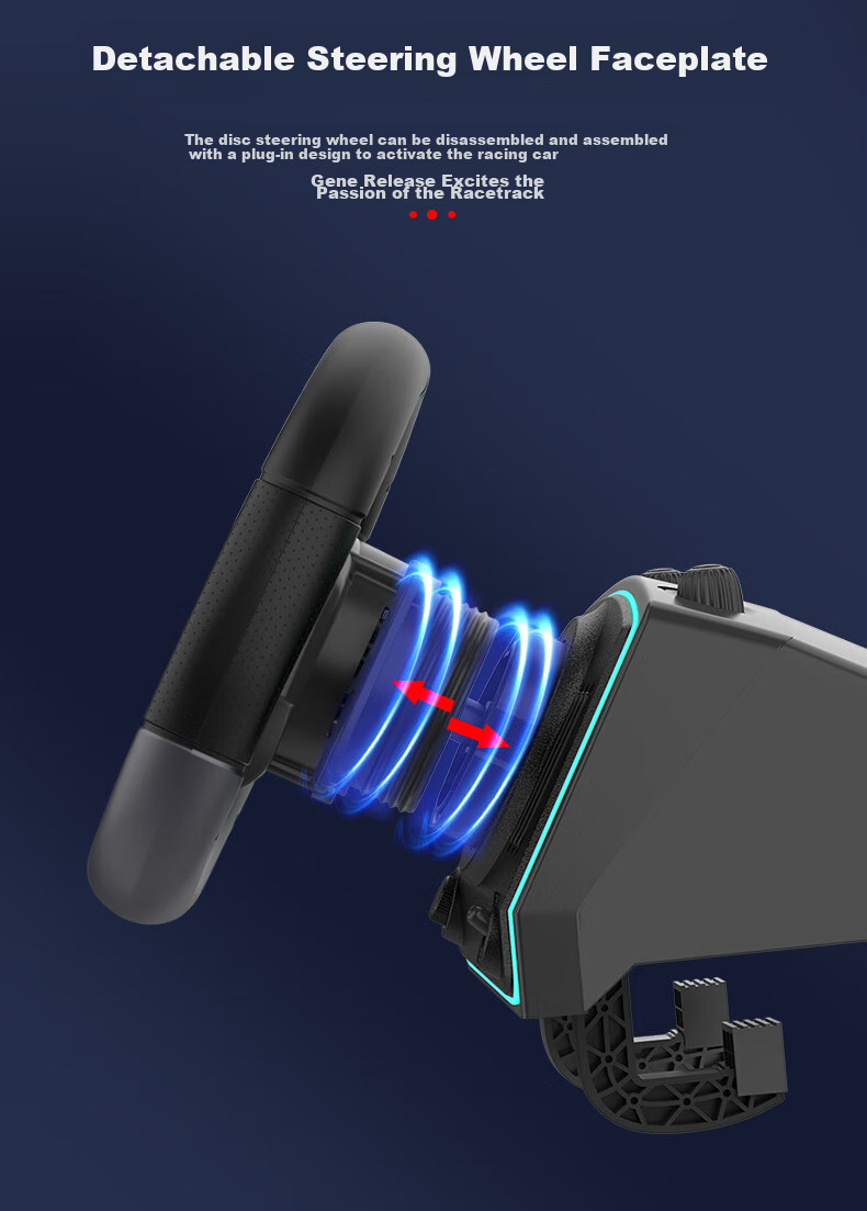 Игровой руль KETENG G30 с углом поворота 1080°, симуляция гонок с обратной связью, совместим с ПК/PS4/Xbox/Android/Switch