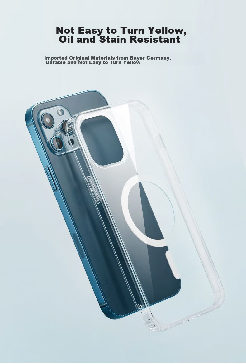 Pisen Магнитный чехол для iPhone 13 Pro Max, совместимый с MagSafe, TPU, тонкий, ПК, высокая прозрачность, защитный чехол