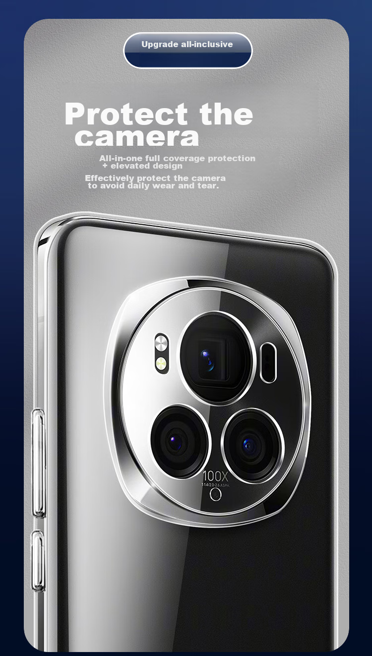 Чехол Freeson для Honor Magic6 Pro, прозрачный, с кольцом-держателем и шнурком