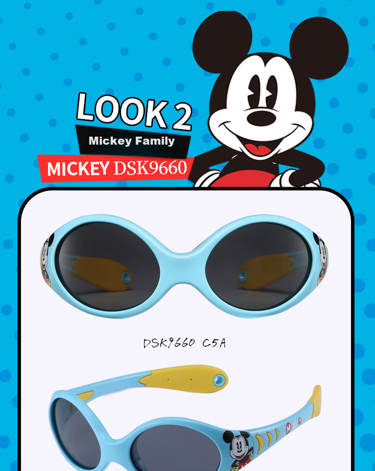 Детские солнцезащитные очки Disney, защита от УФ-лучей, поляризованные, для мальчиков и девочек, синие