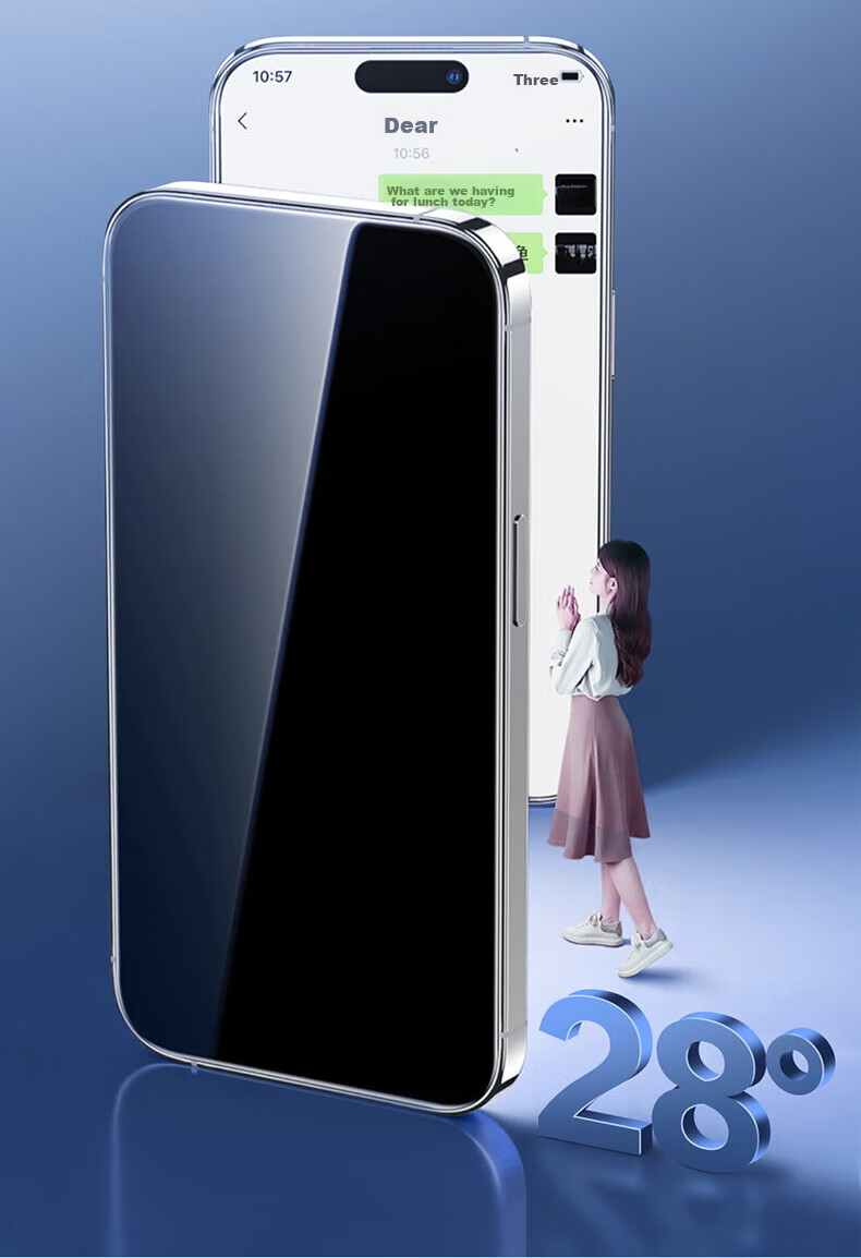 Защитное стекло ALittleFlower для Apple iPhone 16 Pro Max, антишпионское, противоударное, тонкое, полное покрытие