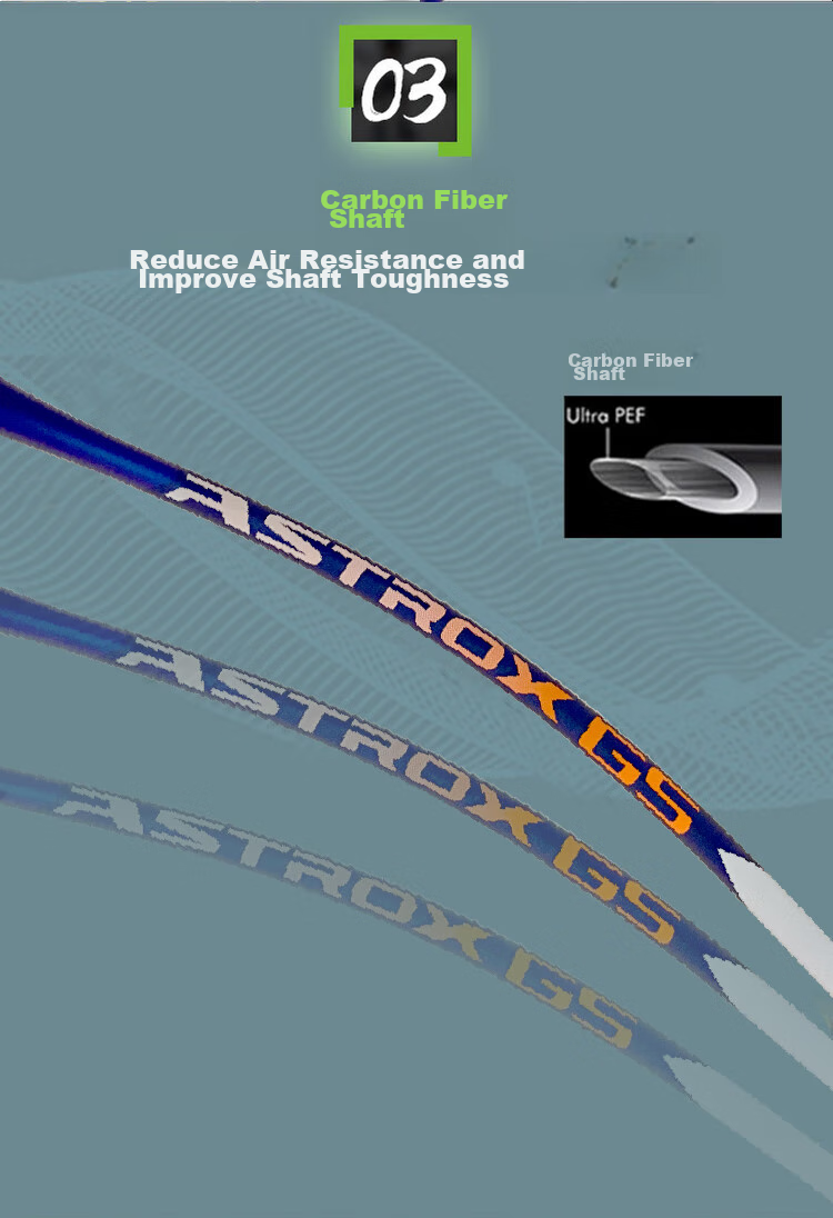 Бадминтонная ракетка YONEX Astrox Light Speed AXGS, полнокарбоновая, одинарная, 4U, с натяжкой 24 фунта