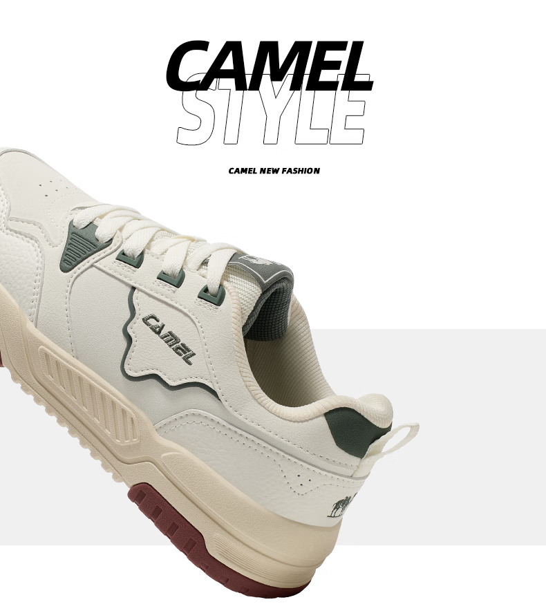 Мужские кроссовки CAMEL Icebreaker 2.0, повседневные, износостойкие низкие кроссовки, X14C09L7639S, светло-бежевый/черный, размер 39