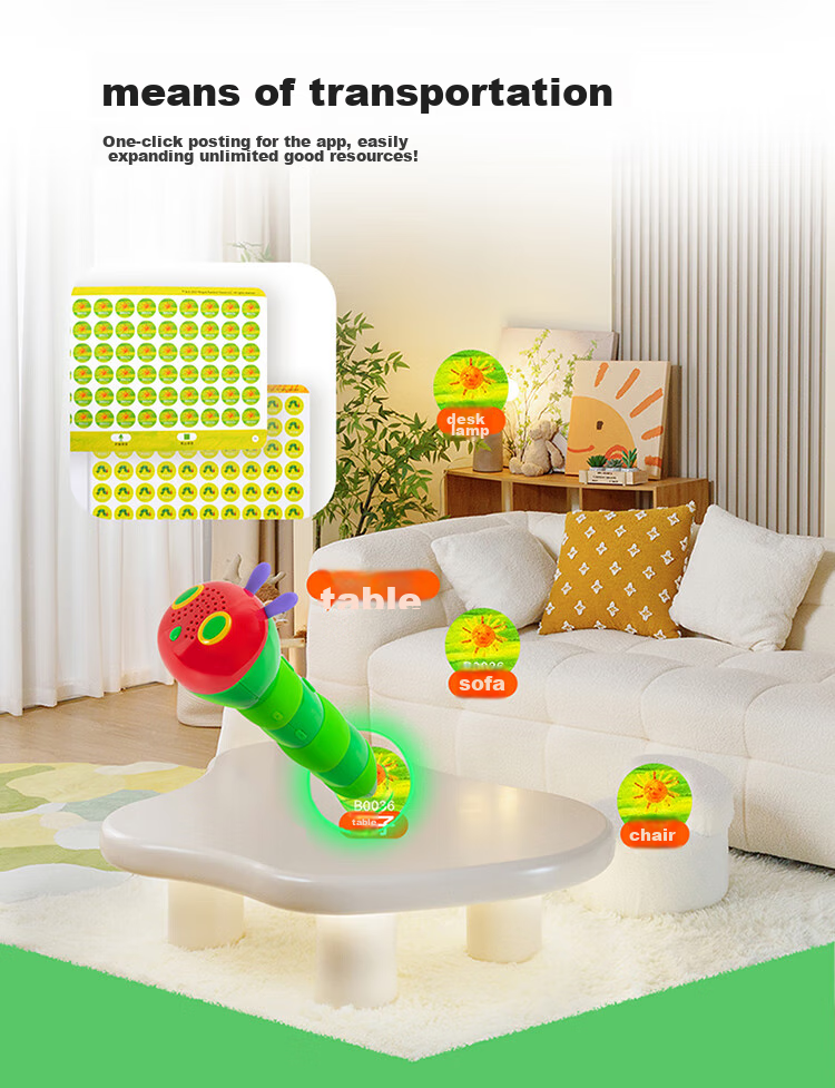 Каталка-ходунки Caterpillar Littlebean, развивающая игрушка для детей от 0 до 3 лет, обучающая машина, подарок на день рождения и Новый год