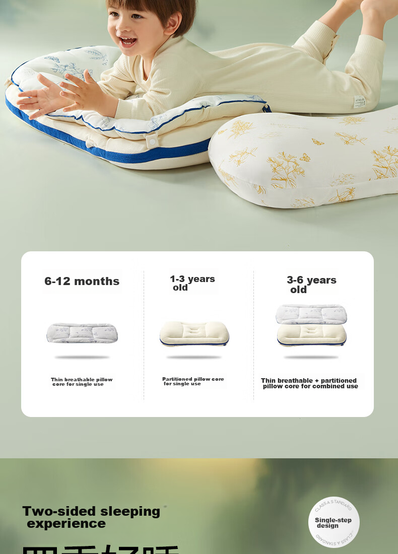 Подушка Babycare Дышащая силиконовая, 54x29 см, Спокойный синий (только наволочка)
