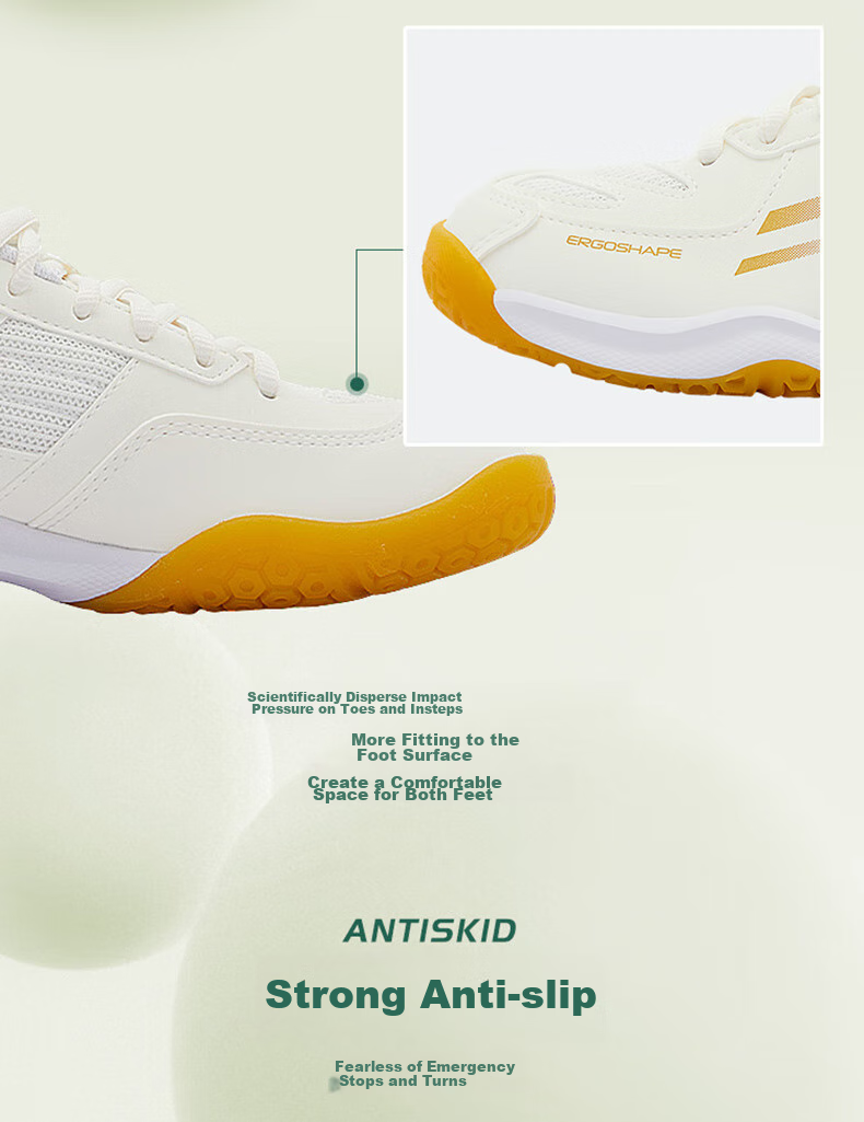Кроссовки для бадминтона YONEX SHB220JRCR, детская модель, противоскользящие, амортизирующие, комфортные, цвет бежевый, размер 36