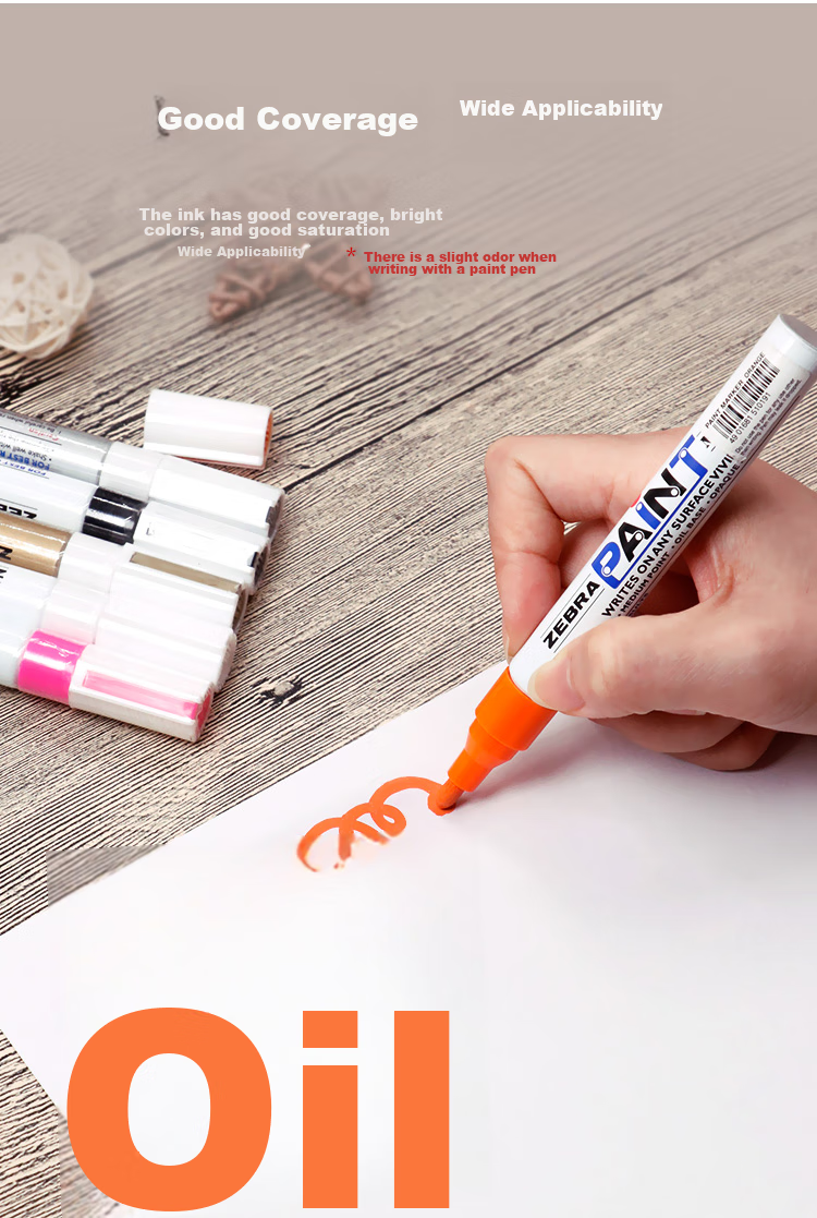 Маркер ZEBRA PAINT-MOP, масляный, перманентный, красный, набор 10 шт.