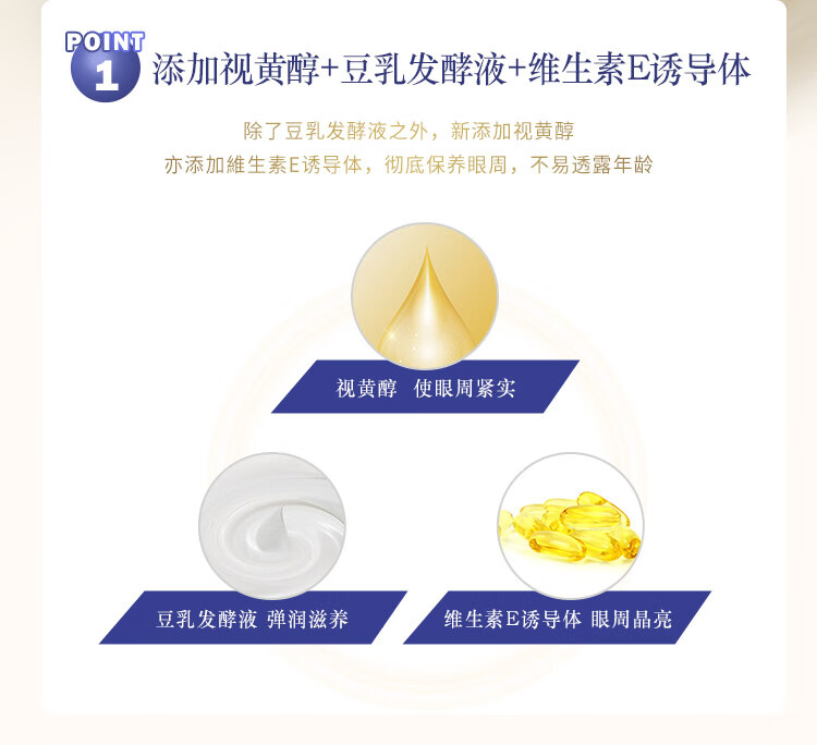 莎娜（SANA）豆乳紧致眼霜女维a视黄醇淡化提拉男士眼部精华护肤品20g