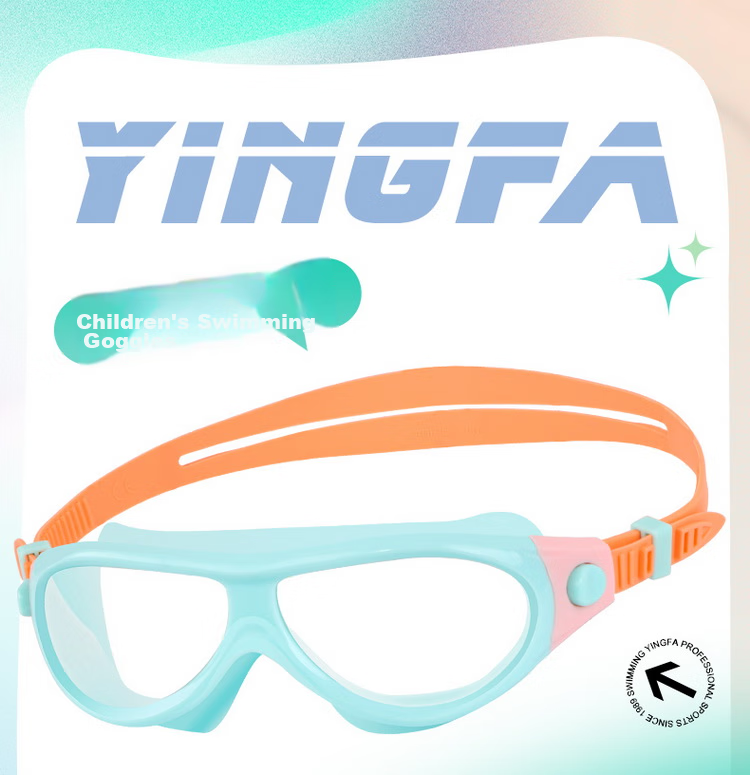 Детские очки для плавания YINGFA, цельная защитная оправа, противотуманные, водонепроницаемые, для мальчиков и девочек, для плавания