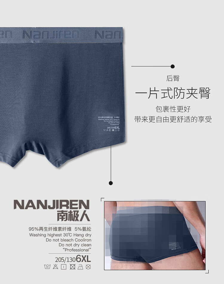 Мужские трусы Nanjiren, 3 шт., хлопок, большие размеры, свободные, эластичные боксеры, большие размеры, 4XL