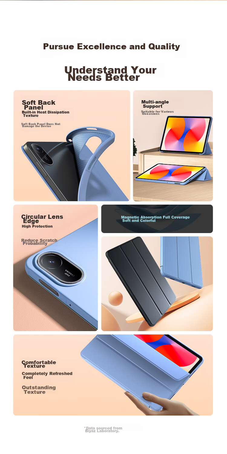 Чехол-книжка BIAZE для Huawei MatePad SE 11 дюймов, черный, с подставкой, противоударный