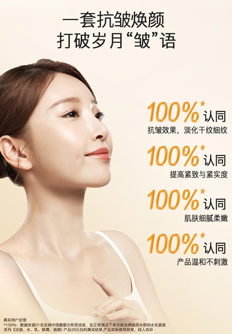 水密码水光紧致臻宠礼盒六件套紧致抗皱提亮补水护肤品套装