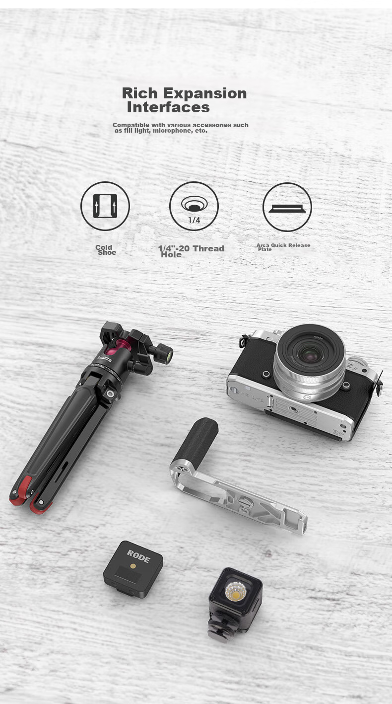 Клетка для камеры SmallRig 3480, алюминиевый сплав, для Nikon Zfc, вертикальная съемка, серебристая