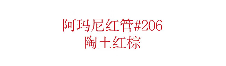 阿玛尼（ARMANI）红管口红唇釉206号（ 陶土红棕色）中小样1.5ml 促销品，介意慎拍
