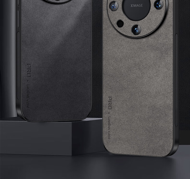 Чехол для Huawei Mate60 Pro/Pro+ Shangsu, противоударный, с полной защитой камеры, из роскошной кожи ягненка, черный