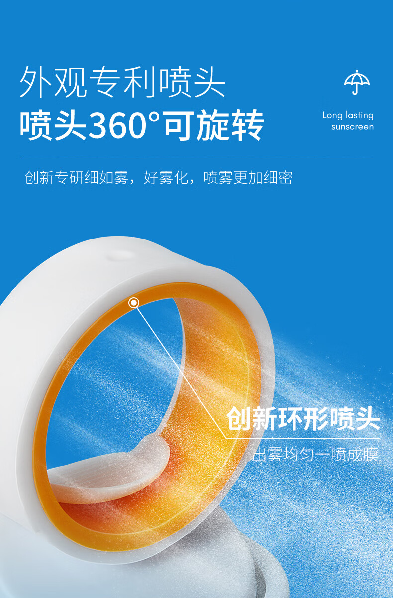 安歌依小光圈防晒喷雾女紫外线防水防汗MAIGOOLE脸部全身成人军训男50+