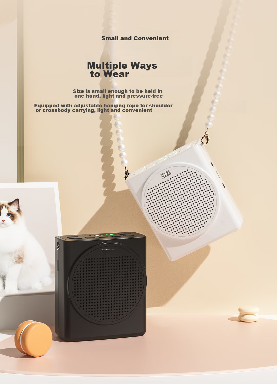 Портативная акустика Soaiy S638, 18 Вт, Bluetooth 5.3, запись звука, черный