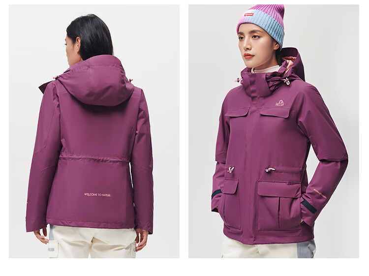 Мужская куртка Pelliot "Cheng Yi Same Style" Mountain Color, трехслойная, ветрозащитная, для активного отдыха, модель 0105, черная, размер L
