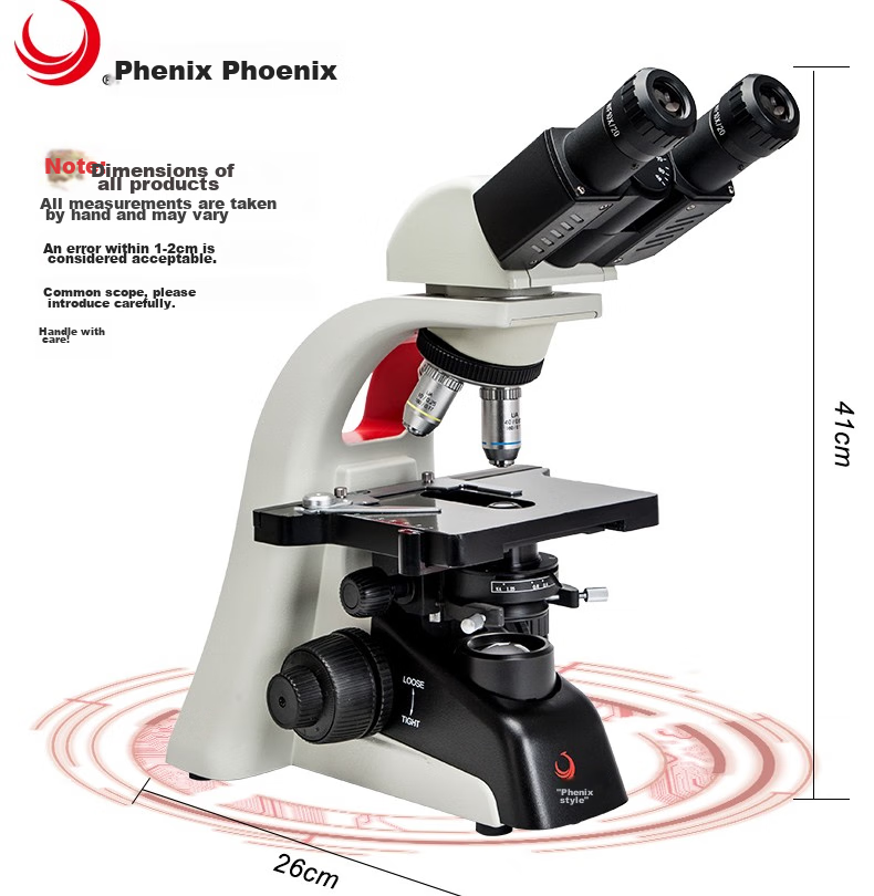 Биологический микроскоп Phenix PH100-2A41L, с высоким увеличением и разрешением, для обучения, экспериментов, ветеринарии и аквакультуры