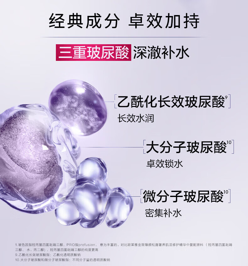 欧莱雅 L'OREAL复颜玻尿酸水光充盈导入安瓶鲜注玻色因面膜送礼补水淡纹30pc