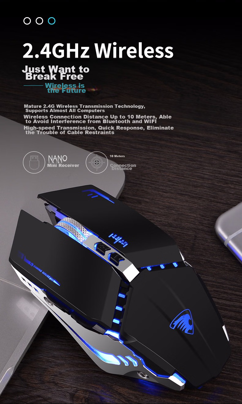 Беспроводная игровая мышь EWEADN G305, двухрежимная Bluetooth, перезаряжаемая, для ПК, планшета, ноутбука, PUBG E-Sports