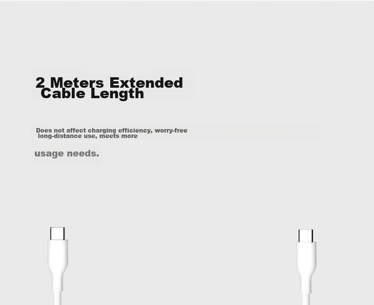 Кабель Xiaomi MI 6A Skin-Friendly Silicone Type-C to Type-C Fast Charging Data Cable, 2 м, Синий