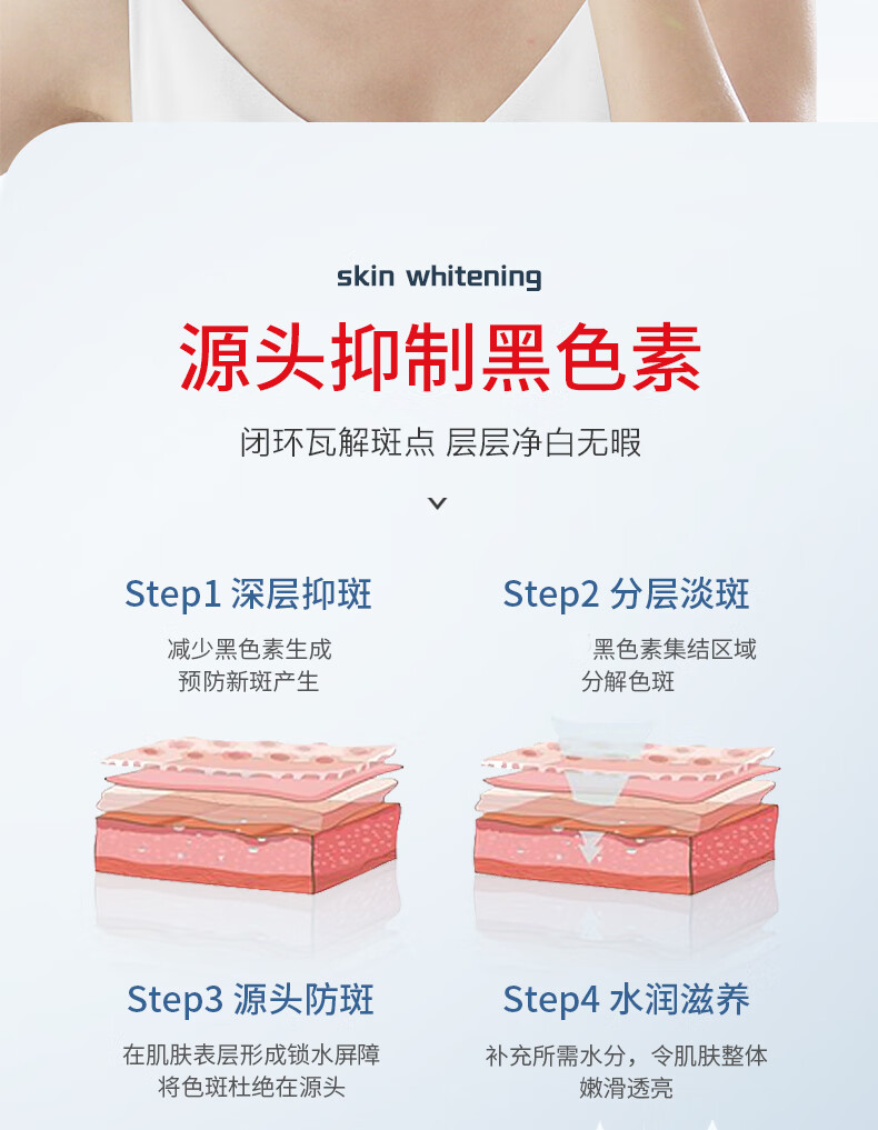 国药精养美白精华祛斑美白淡化黑色素烟酰胺原液提亮去黄改善暗沉100ml