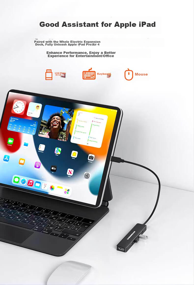 USB-C хаб Acasis с USB 3.0, HDMI-адаптер 4K, быстрая зарядка PD, конвертер для Huawei, Apple