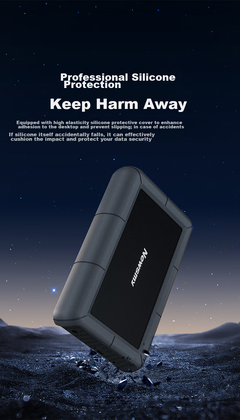 Портативный жесткий диск Newsmy Xingji Series, 3.5 дюйма, настольное хранилище, Type-C USB 3.1, 4 ТБ, черный