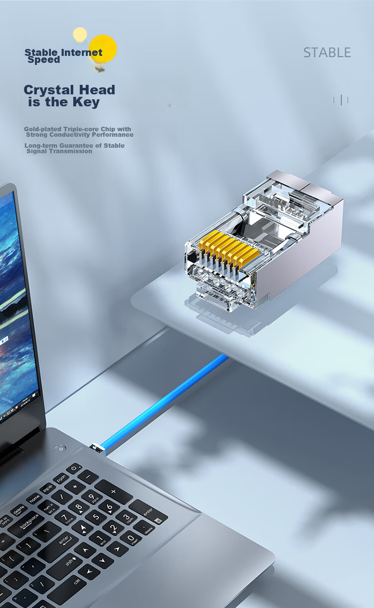 Коннектор RJ45 SAMZHE Cat6, экранированный, 10 шт.