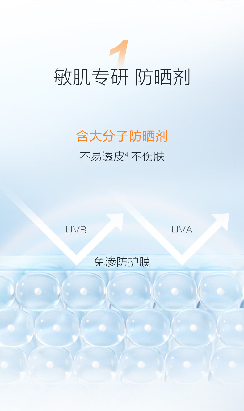 薇诺娜（WINONA）清透防晒乳 敏感肌面部全身春夏防晒乳防晒霜隔离清爽轻薄不粘腻 【明星防晒】清透防晒乳50g