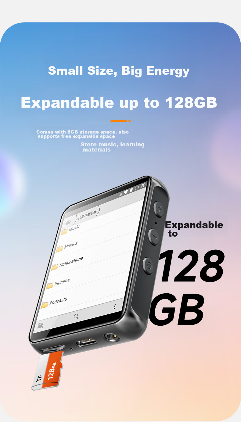 Портативный MP3/MP4 плеер FAMUE BF10, 40 ГБ, с Wi-Fi, Bluetooth, цвет черный