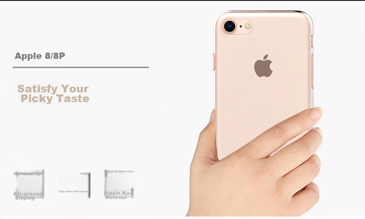 Чехол для iPhone 7 Plus/8 Plus ESCAPE, прозрачный, силиконовый, противоударный, простой стиль