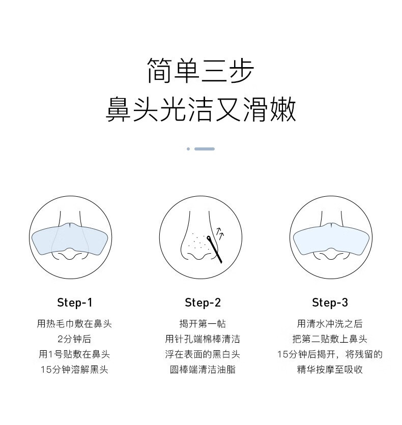 UNIO去黑头鼻贴免撕拉猪鼻头贴温和不刺激收缩毛孔闭口粉刺T区护理男女通用10片/盒