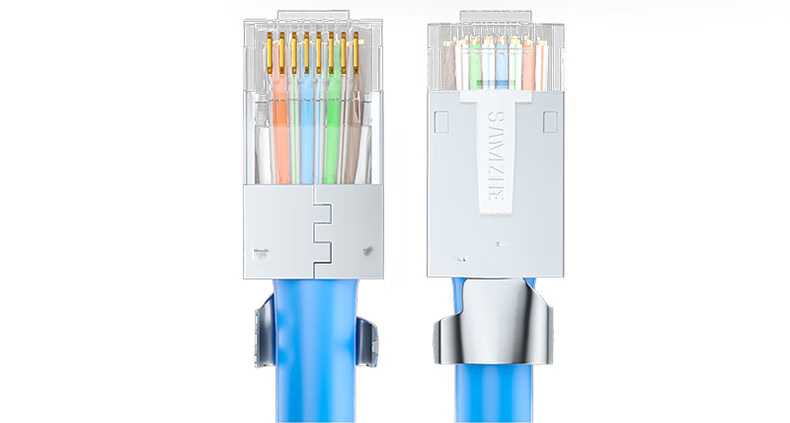 Коннекторы RJ45 SAMZHE категории 7, экранированные, 10 Гбит/с, с позолотой 50U, двухкомпонентные, инженерные, 20 шт.