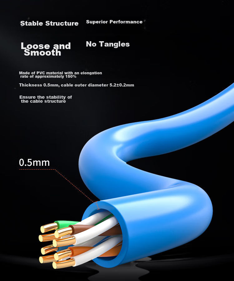 Кабель витая пара BOYANG BY-5305B, неэкранированный, CAT5e, 305 м, синий