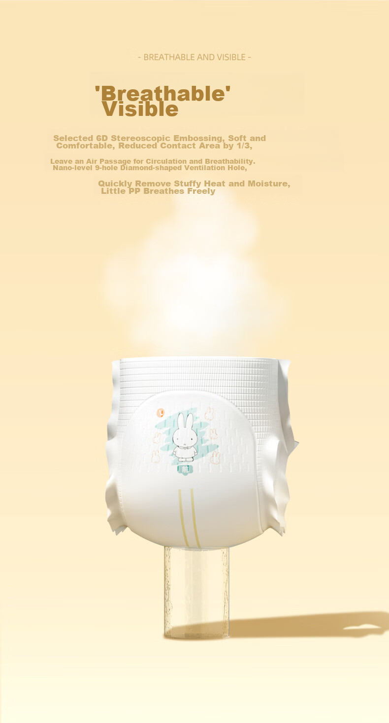 Подгузники-трусики Solove Miffy Colorful Pull-Up Diapers, размер L, 80 шт. (9-14 кг), дышащие, в коробке