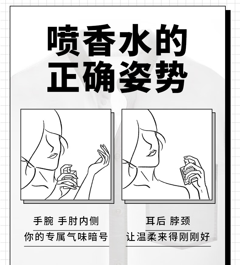 氣味圖書館（SCENT LIBRARY）白衬衫淡香水礼盒(30ml+295ml+3ml*4)男士香水礼盒送男女朋友礼物