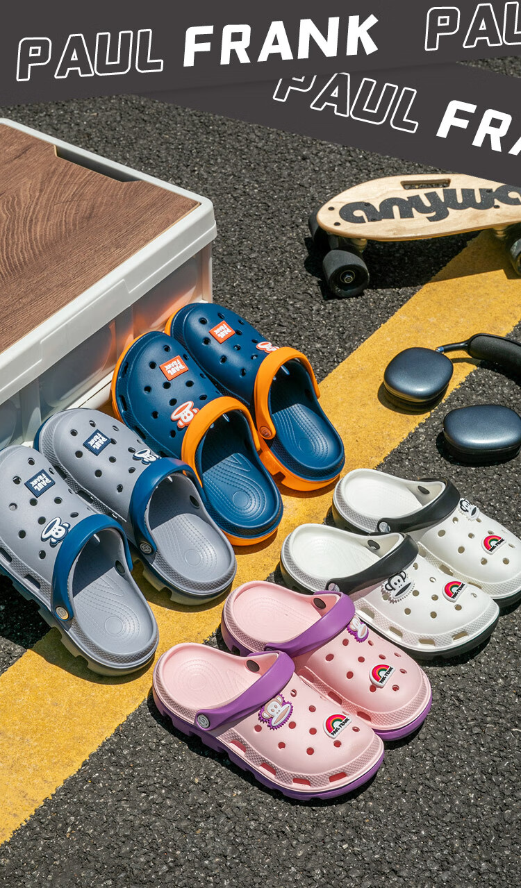 Женские сандалии Paul Frank, перфорированные, для сада, уличные, повседневные, дышащие, с мягкой подошвой, двойного назначения, белые, размер 40-41