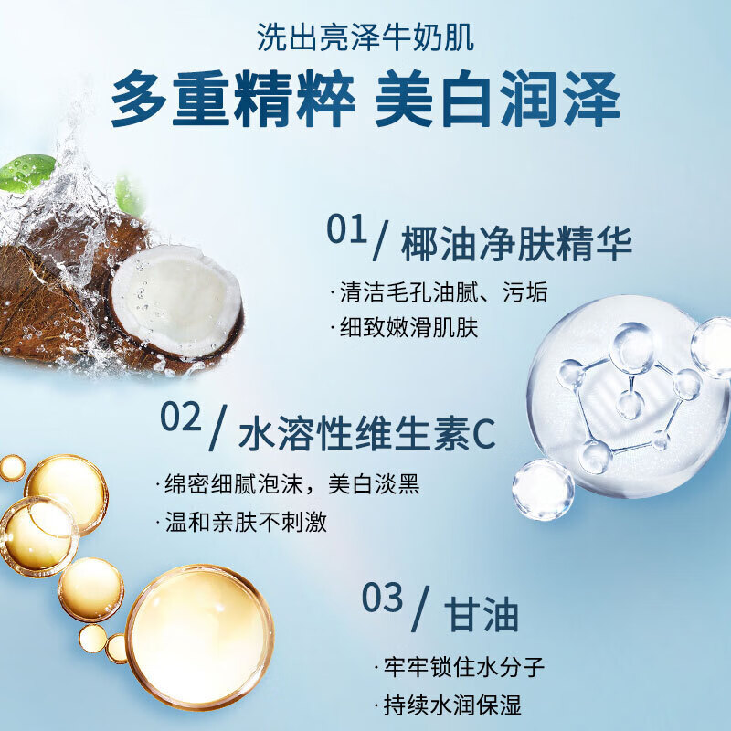 仁和匠心梦蔻美白洗面奶男士控油去黑头深层清洁毛孔提亮肤色清爽保湿温和洁面乳不紧绷150g