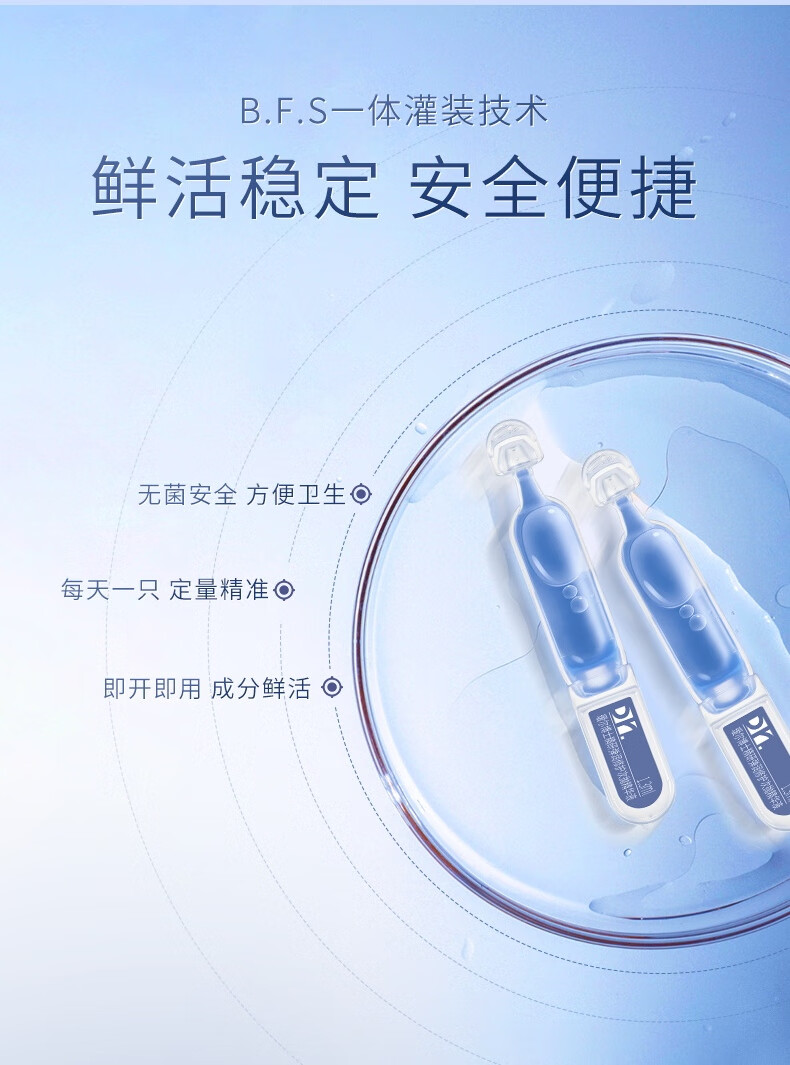 瑷尔博士Dr.Alva精华玻尿酸匀亮肤色蓝铜胜肽次抛原液烟酰胺30支 精研弹润次抛单只*6