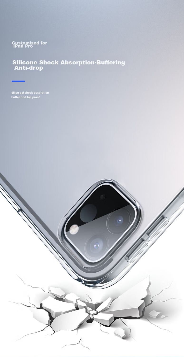 Чехол BIAZE для iPad Pro 11 дюймов (2022/21/20), тонкий, ударопрочный, из силикона, прозрачный